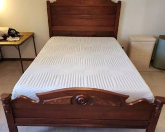 Antique beautiful bed with new mattress