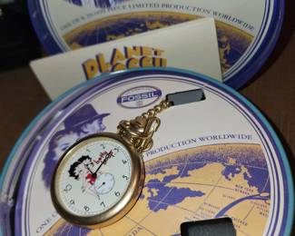Fossil Betty Boop pocket watch