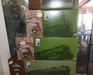 Hallmark,  Great American Railways Locomotives and a building.  Brand new in the box