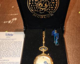 1997 Disney SCROOGE  MCDUCK pocket watch, sold on eBay for 400.00. I'll start it out at 300.00.
