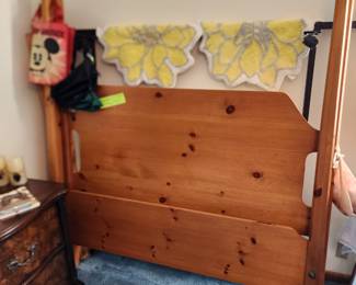 Headboard,  footboard and frame. Looks like a queen size