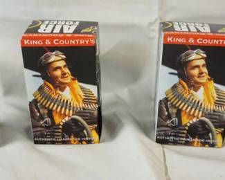 1321	KING & COUNTRY WWII AIRFORCE METAL SOLDIERS LOT OF 4 BOXED
