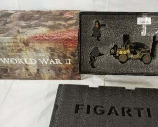 1282	FIGARTI MINIATURES WWII METAL SOLDIERS AMBUSHED MP JEEP ETA-029
