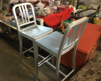 Metal bar height chairs 