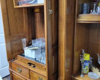 Cherry entertainment center.