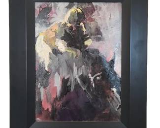 Unknown Artist Horse Racing Abstract Oil Painting