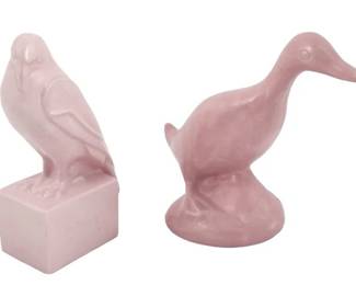 Rookwood Pottery Pink Matte Figurines