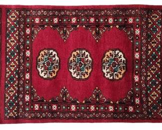 Red Hand Woven Small Tapestry Rug
