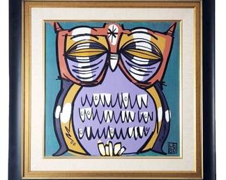 LEBO Signed Moon Dancer 5/6 Owl Giclee on Canvas