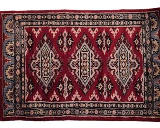 Hand-Woven Dark Red Persian Rug