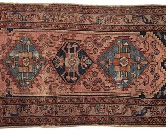 Brown & Red Hand Woven Tapestry Rug