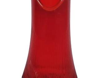 Vintage L.E. Smith Glass 3-Wheeler MCM Swung Vase
