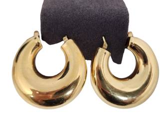 14k Gold Bangle Earrings