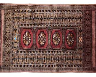 Bokhara Hand Woven Earth Tone Tapestry Rug