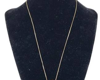 14k Gold Necklace with Tiger Eye Pendant