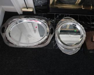 silver plate trays