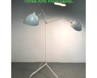 Lot 1513 Contemporary Serge Mouille Style Three Arm Floor Lamp. 