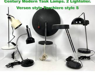 Lot 1400 Collection of Diminutive Mid Century Modern Task Lamps. 2 Lightolier. Versen style Torchiere style S