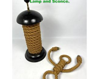 Lot 1490 2pcs Audoux Minet Lamps. Table Lamp and Sconce. 