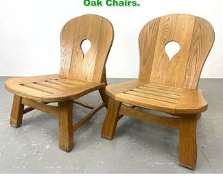 Lot 1497 Pair Dutch DITTMAN and Co Oak Chairs.