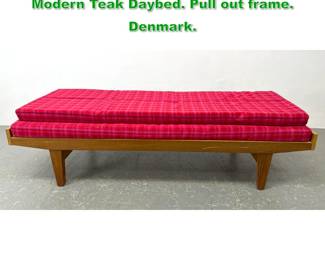 Lot 1411 Ib Hylander Soren Horn Danish Modern Teak Daybed. Pull out frame. Denmark. 