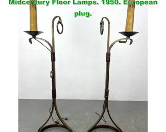 Lot 1315 Pair of JeanPierre Ryckaert Midcentury Floor Lamps. 1950. European plug. 