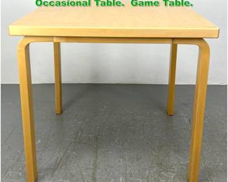 Lot 1221 Alvar Aalto Birch Plywood Occasional Table. Game Table. 