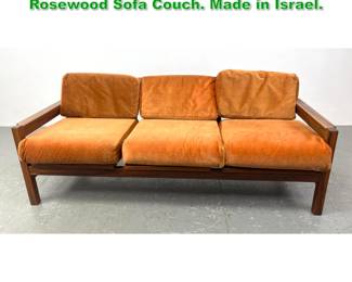 Lot 1379 SHOMRAT Mid Century Modern Rosewood Sofa Couch. Made in Israel. 