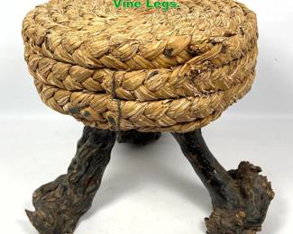 Lot 1489 AUDOUXMINET Stool with Grape Vine Legs. 