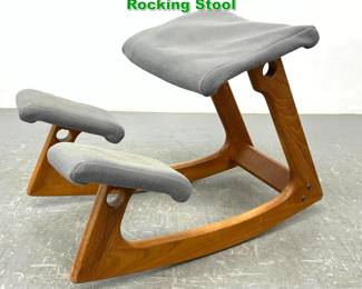 Lot 1582 Danish Modern Teak Ergonomic Rocking Stool