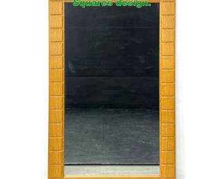 Lot 1510 Danish oak wall mirror 1960s. Squares design.