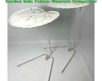Lot 1518 2pc Salterini Nesting Leaf Form Garden Side Tables. Maurizio Tempestini