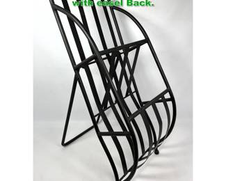 Lot 1486 Black Iron Magazine Stand Rack with easel Back. 