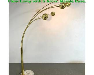 Lot 1144 Mid Century Modern Guzzini Arc Floor Lamp with 5 Arms. Marble base.