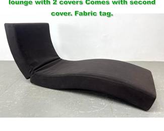 Lot 1558 Paola Lenti adjustable chaise lounge with 2 covers Comes with second cover. Fabric tag. 