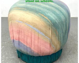 Lot 1563 1980s vintage mushroom ottoman stool on wheels. 
