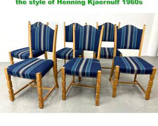 Lot 1521 Set 6 Danish oak dinning chairs in the style of Henning Kjaernulf 1960s
