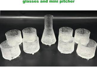 Lot 1357 Itala Ultima Thule footed cordial glasses and mini pitcher