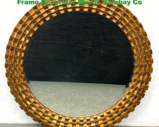 Lot 1177 Contemporary Antiqued Finish Frame Decorator Mirror. Bombay Co
