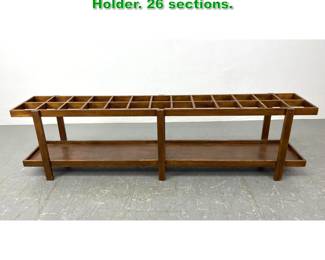 Lot 1126 Vintage Long Blueprint Umbrella Holder. 26 sections. 