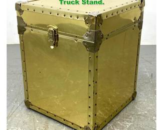 Lot 1487 Brass Color Metal Cube Truck Stand. 