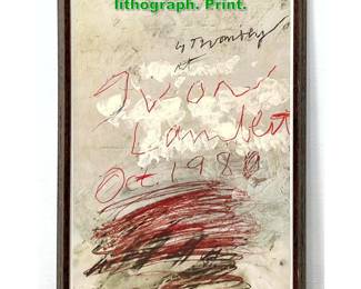 Lot 1121 After Cy Twombly offset lithograph. Print.