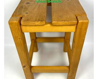Lot 1467 Small Square French pine stool bench. 