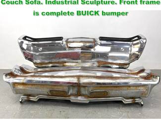 Lot 1176 JASON SELEY Welded Car Bumper Couch Sofa. Industrial Sculpture. Front frame is complete BUICK bumper