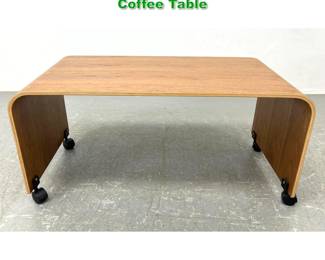 Lot 1307 Contemporary Bentwood Rolling Coffee Table