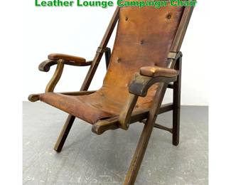 Lot 1484 Antique European 19th Century Leather Lounge Campaign Chair
