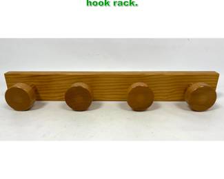 Lot 1481 French pine wall mount coat hook rack. 