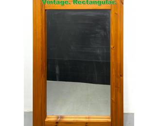 Lot 1493 Danish pine wide frame mirror. Vintage. Rectangular. 