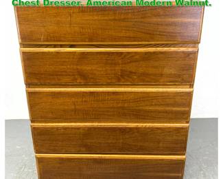 Lot 1158 LANE Mid Century Modern Tall Chest Dresser. American Modern Walnut. 