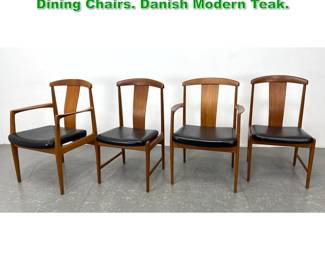 Lot 1192 Set of 4 Folke Ohlsson for Dux Dining Chairs. Danish Modern Teak. 